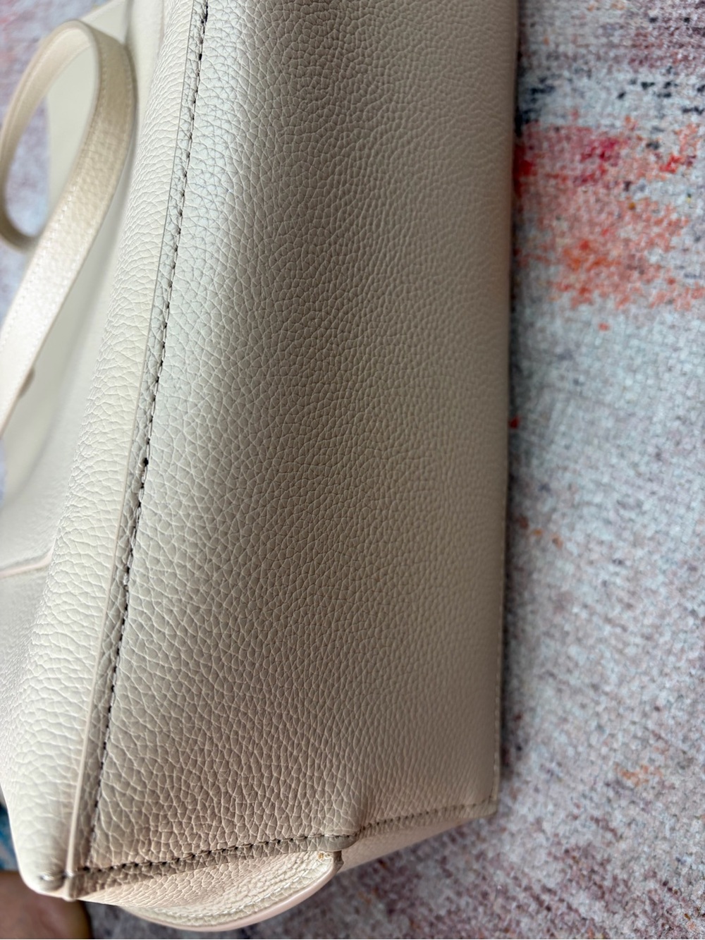 Rebecca Minkoff Megan Tote Bag Beige Pebbled Leather HS24TDXT44 - Picture 5 of 8